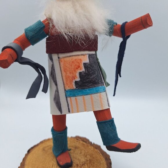 Kachina Handmade Doll Signed 7 Inch Hilil AM Native American Indian Art Wood - Picture 3 of 10